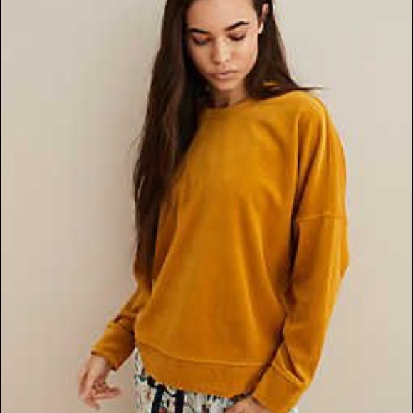 Aerie Velvet/Velour Long Sleeve Sweatshirt/Top - Picture 1 of 5
